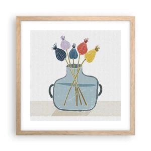 Plakat w ramie jasny dąb - Jak makiem zasiał - 40x40 cm