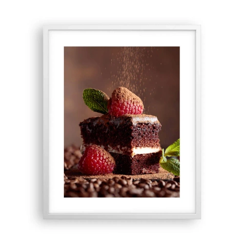 Plakat w białej ramie - Życie jest słodkie - 40x50 cm