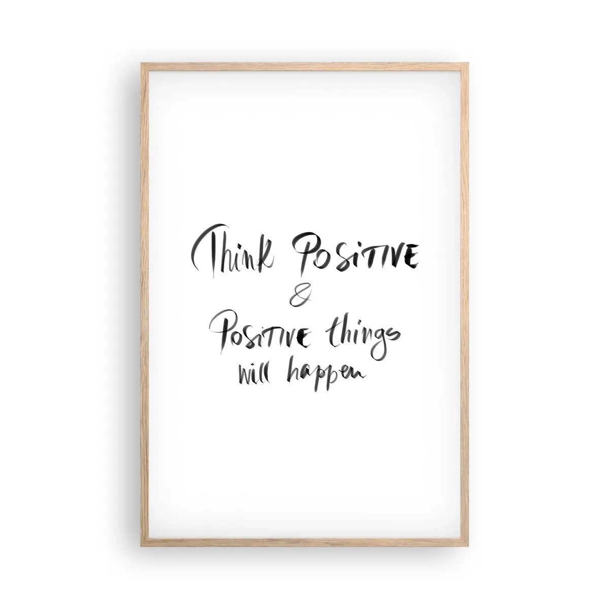 Plakat w ramie jasny dąb - Jak żyć? - 61x91 cm