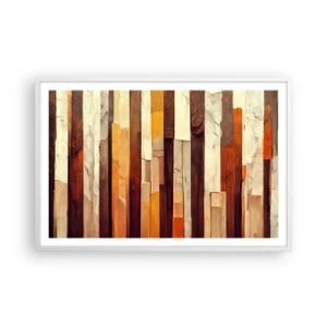 Plakat w białej ramie - Hymn leśnych drzew - 91x61 cm