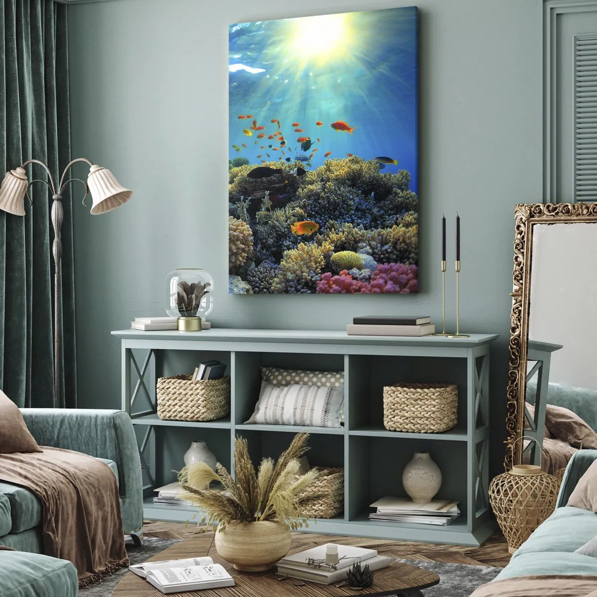 Obraz na płótnie - Podwodne skarby - 45x80 cm