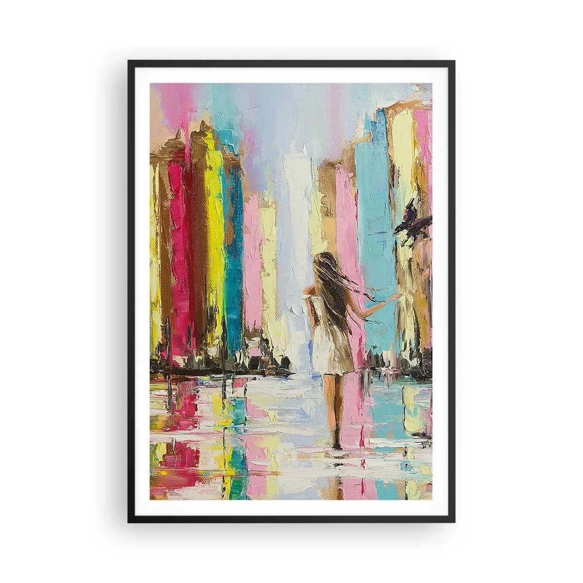 Plakat w czarnej ramie - Idż za mną - 70x100 cm