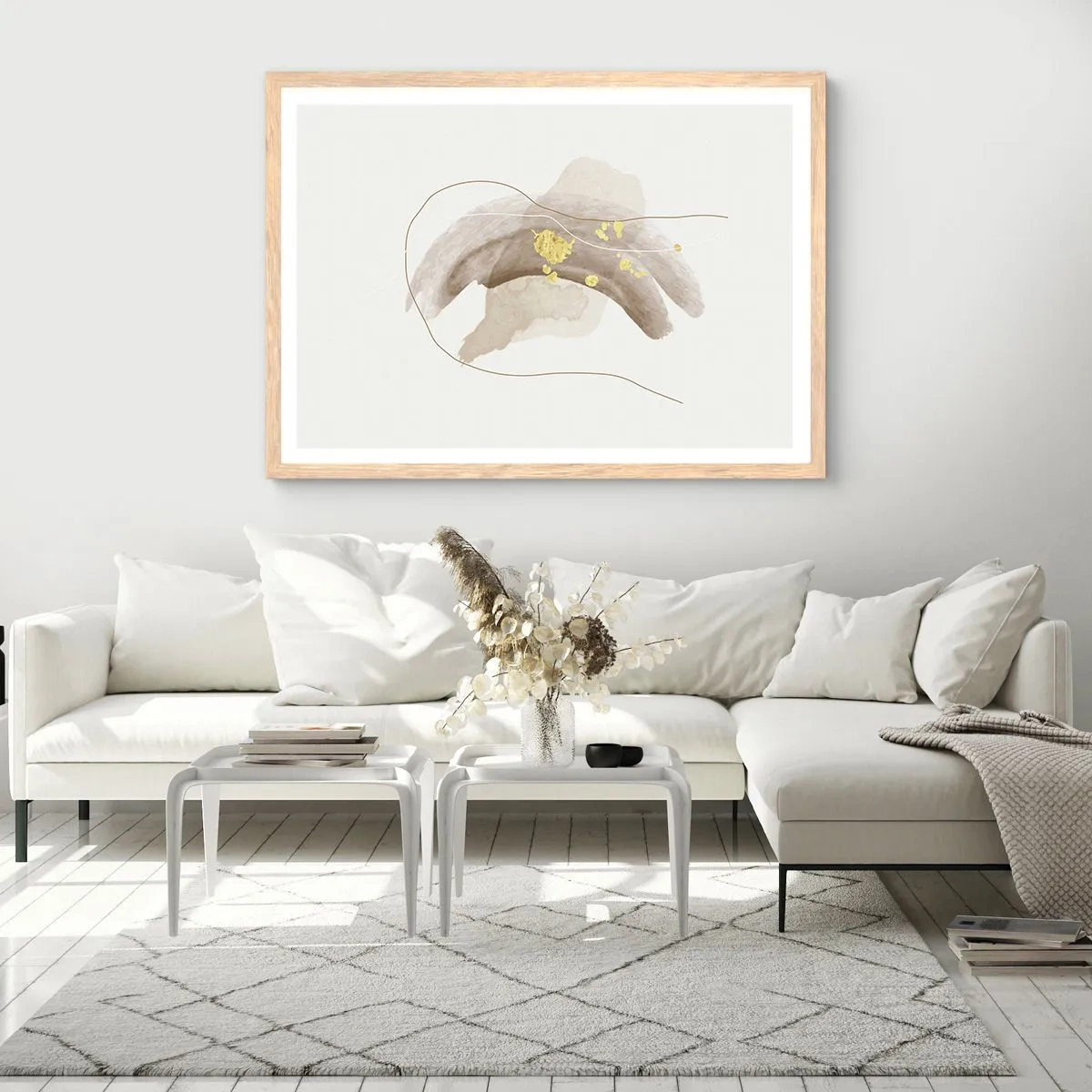 Plakat w ramie jasny dąb - Napotkane w przestrzeni - 91x61 cm