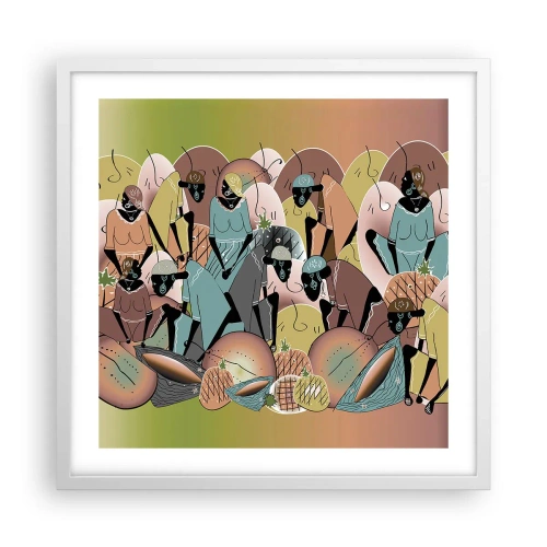 Plakat w białej ramie - Nadchodzi wielkie święto - 50x50 cm