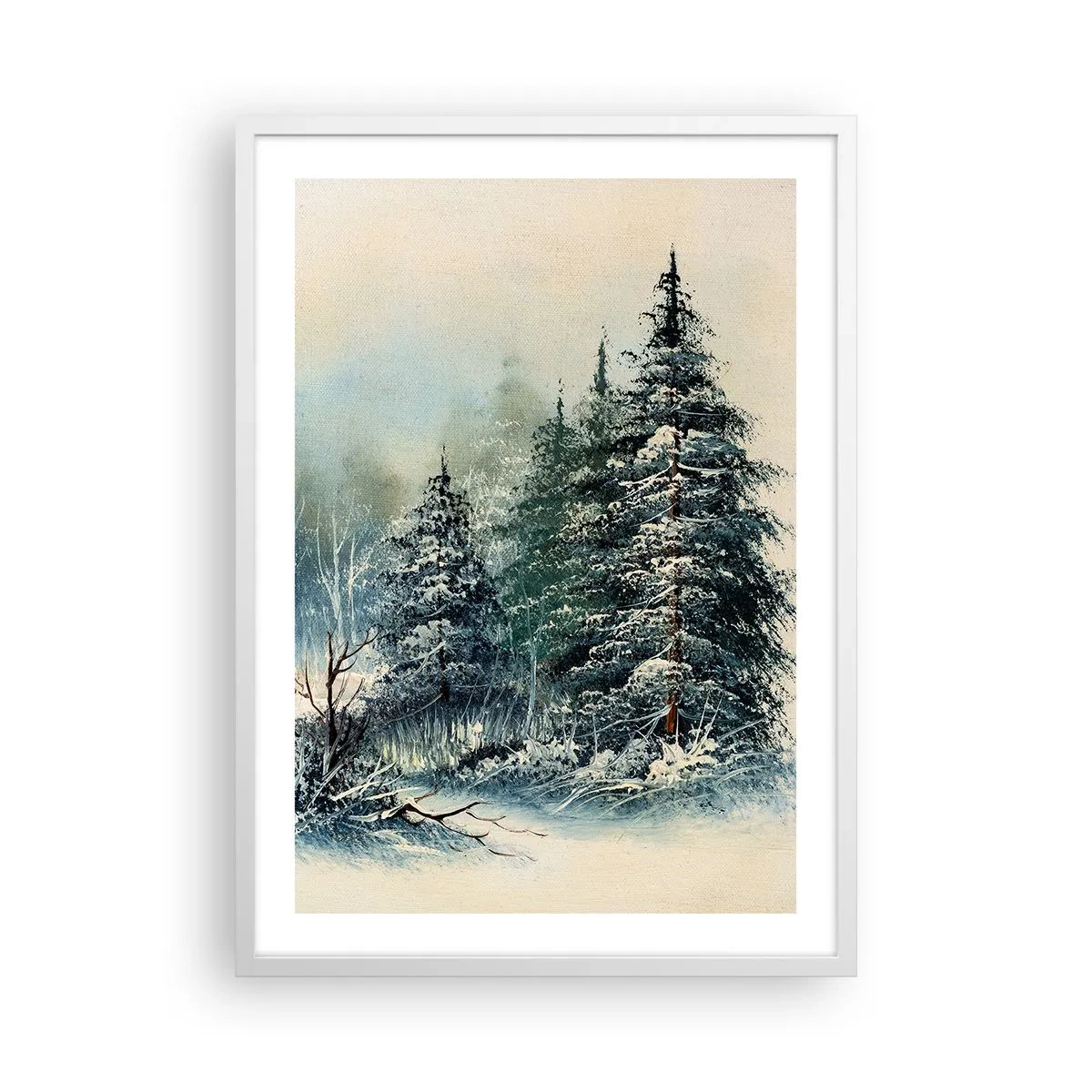 Plakat w białej ramie - Gotowe do Świąt - 50x70 cm