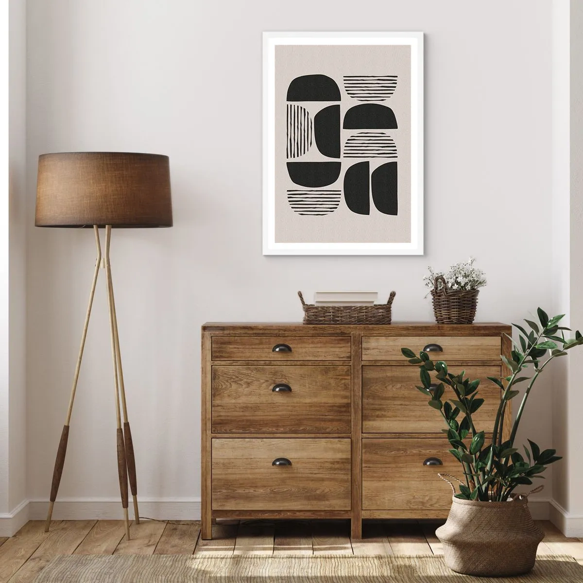 Plakat w białej ramie - Połowiczne układy - 61x91 cm