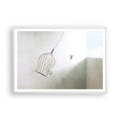 Plakat w białej ramie - W swoim żywiole - 100x70 cm