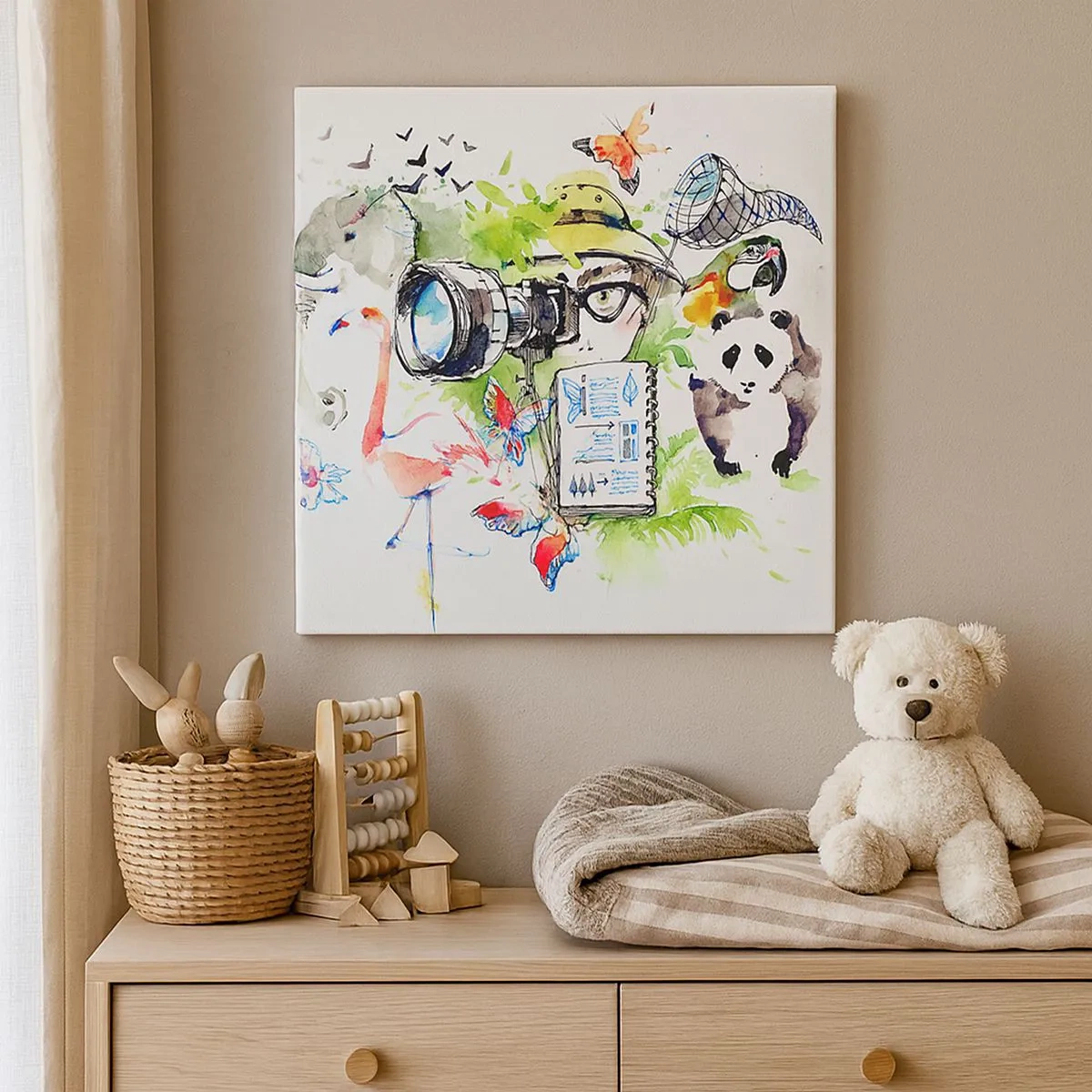 Obraz na płótnie - W obiektywie podróżnika - 30x30 cm