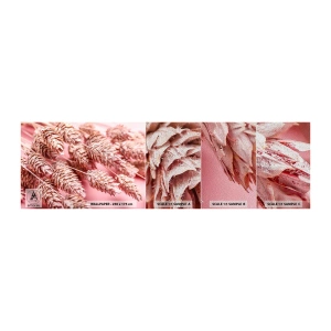 Fototapeta Próbka Premium Sand - Kwietna kaskada w różu - Suszone Kwiaty, Bukiet Kwiatów, Kwiaty - 100x30 cm