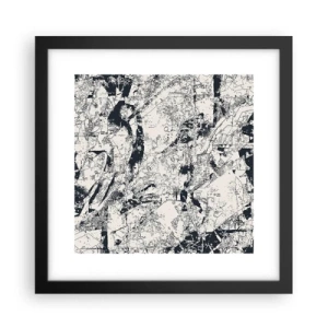 Plakat w czarnej ramie - Przenikanie przeciwieństw - 30x30 cm