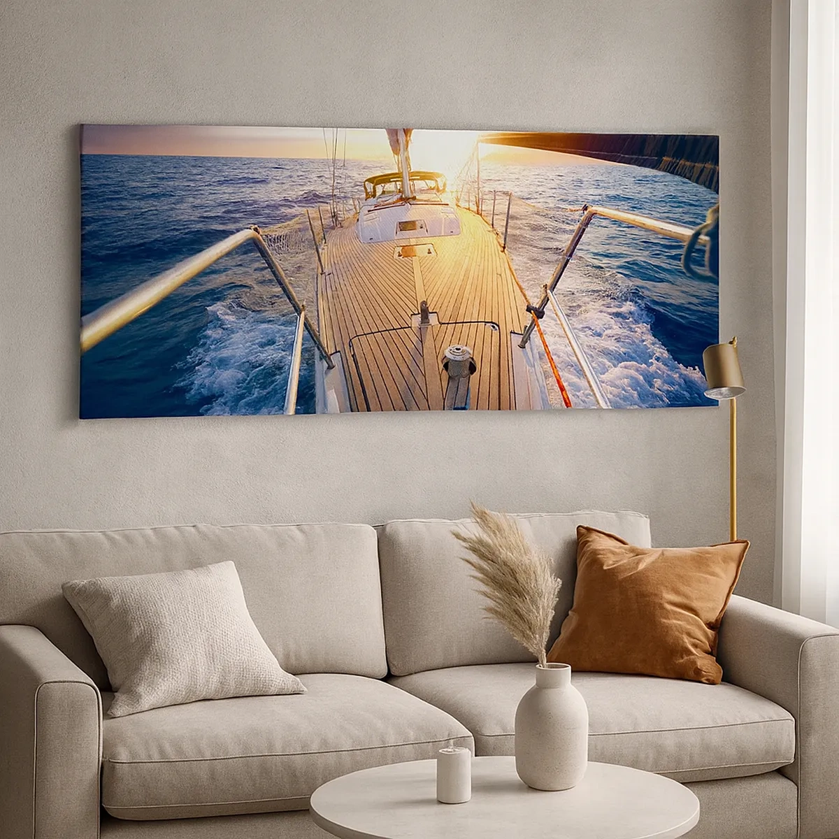 Obraz na płótnie - Biegnąca po falach - 30x30 cm