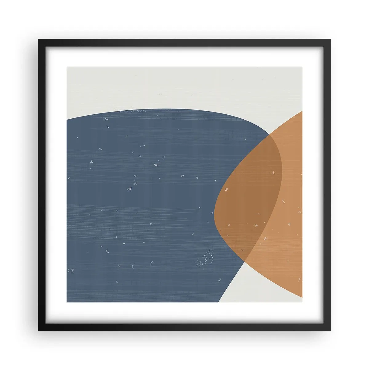 Plakat w czarnej ramie - Owale i wpływy - 50x50 cm