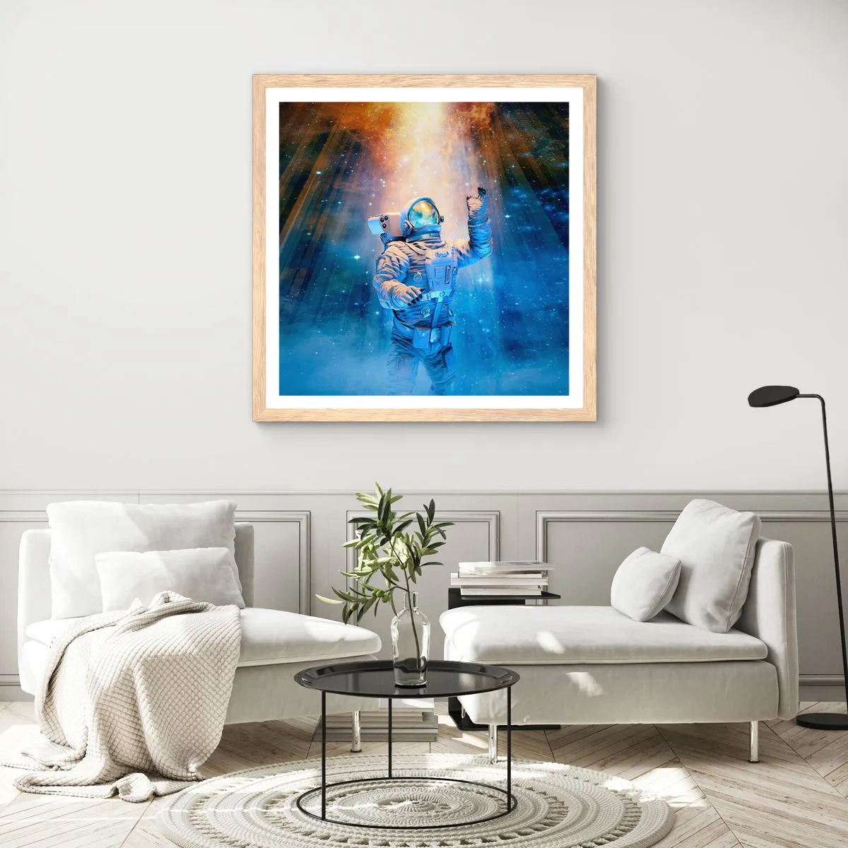 Plakat w ramie jasny dąb - Wreszcie u celu - 40x40 cm