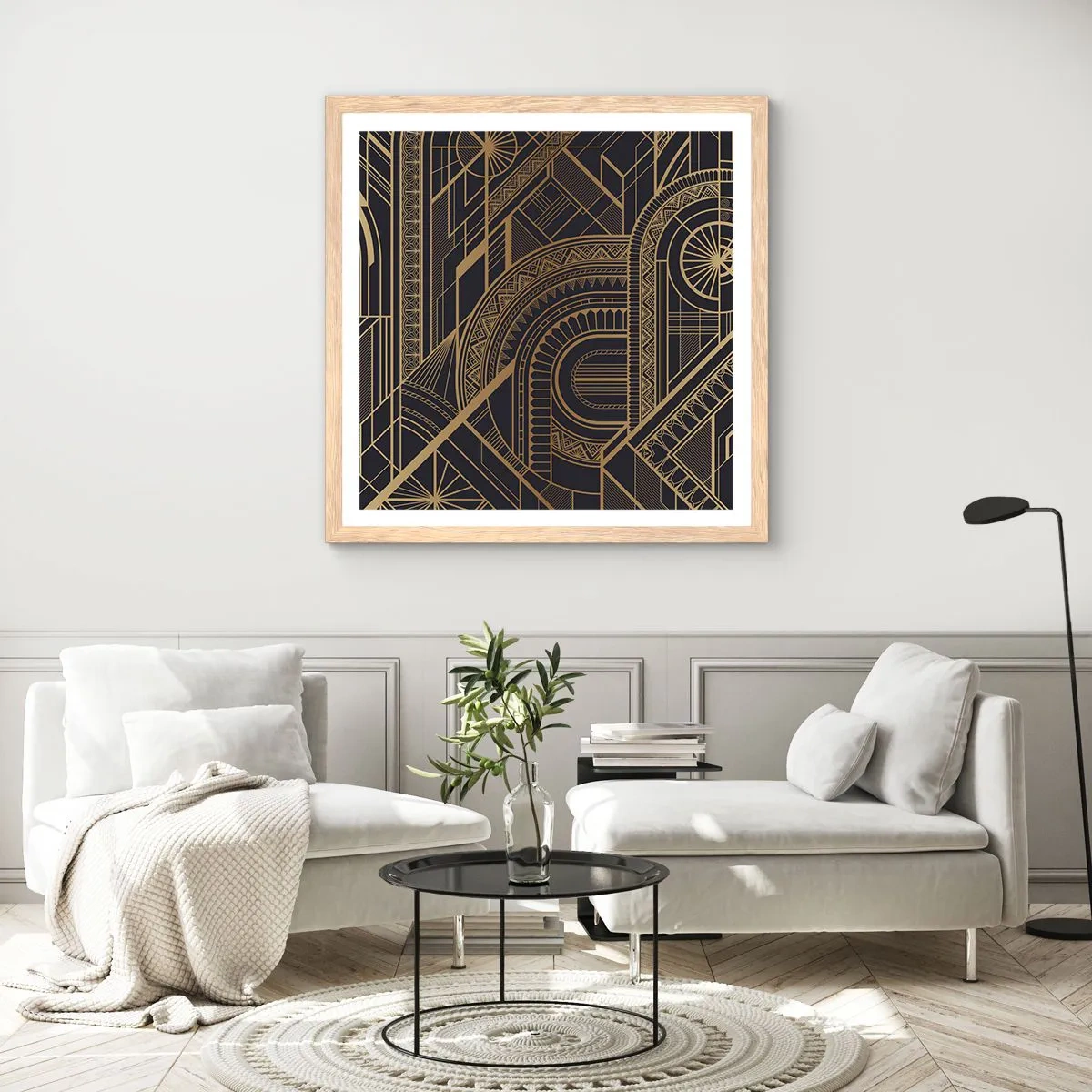 Plakat w ramie jasny dąb - Koncepty, idee, plany - 60x60 cm