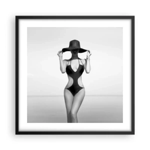 Plakat w czarnej ramie - Na imię mi: Elegancja - 50x50 cm