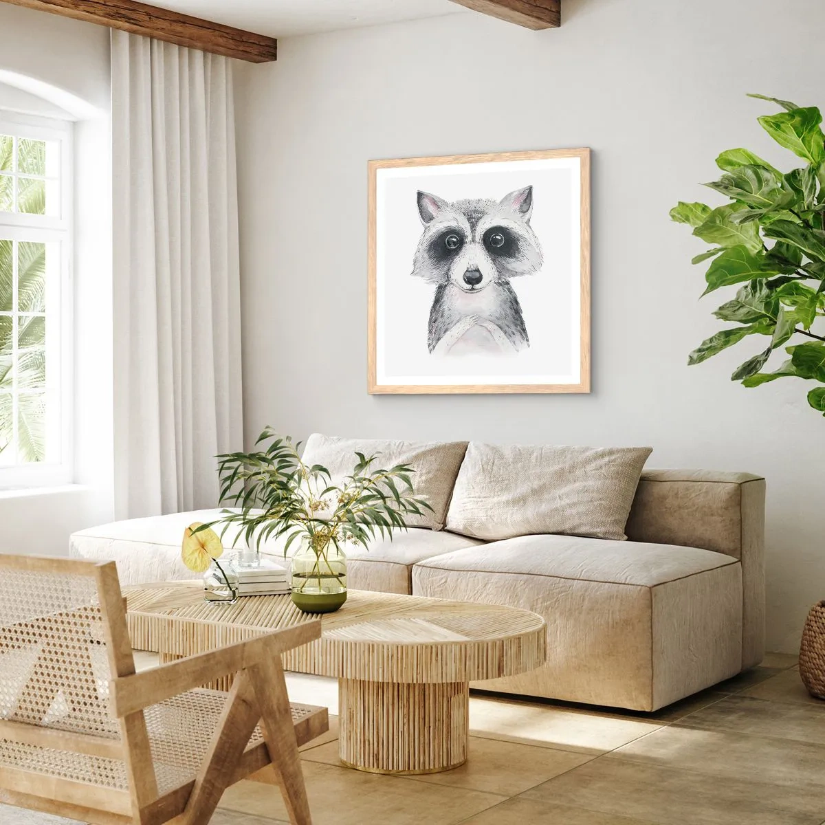 Plakat w ramie jasny dąb - Chwila na wzruszenie - 40x40 cm