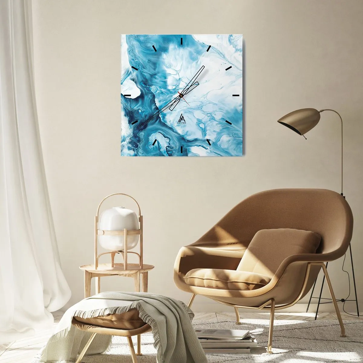 Zegar ścienny - Koncert błękitu - 30x30 cm