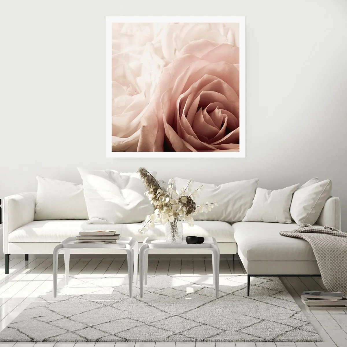 Plakat - W sercu róży - 40x40 cm