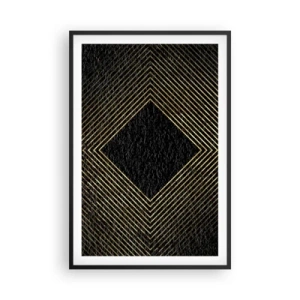 Plakat w czarnej ramie - Geometria w stylu glamour - 61x91 cm