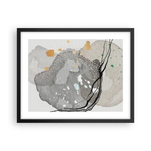 Plakat w czarnej ramie - Kompozycja organiczna - 50x40 cm