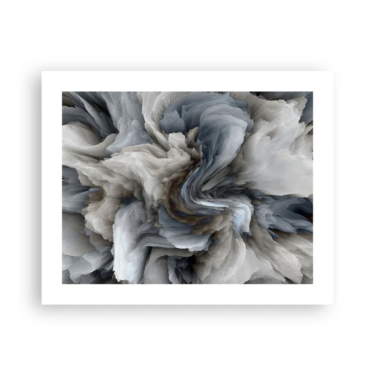 Plakat - Kamień i kwiat - 50x40 cm