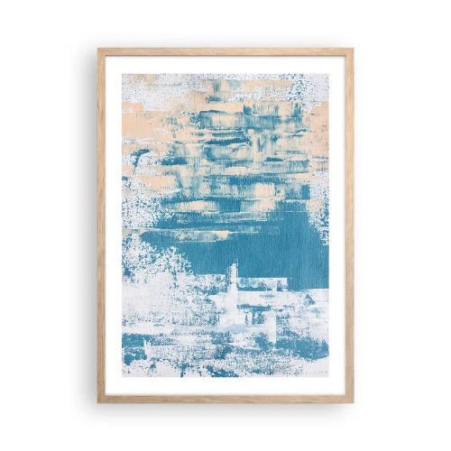 Plakat w ramie jasny dąb - Przez lodowy sopel - 50x70 cm