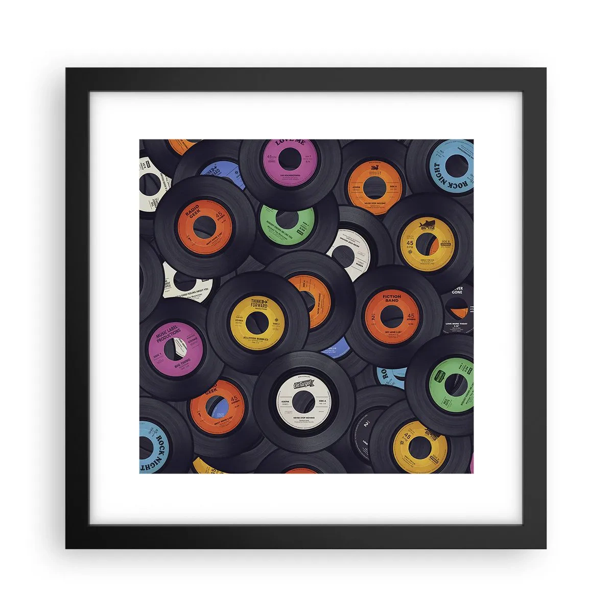 Plakat w czarnej ramie - Kolory klasyki - 30x30 cm