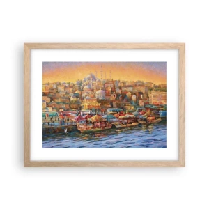 Plakat w ramie jasny dąb - Stambulska opowieść - 40x30 cm