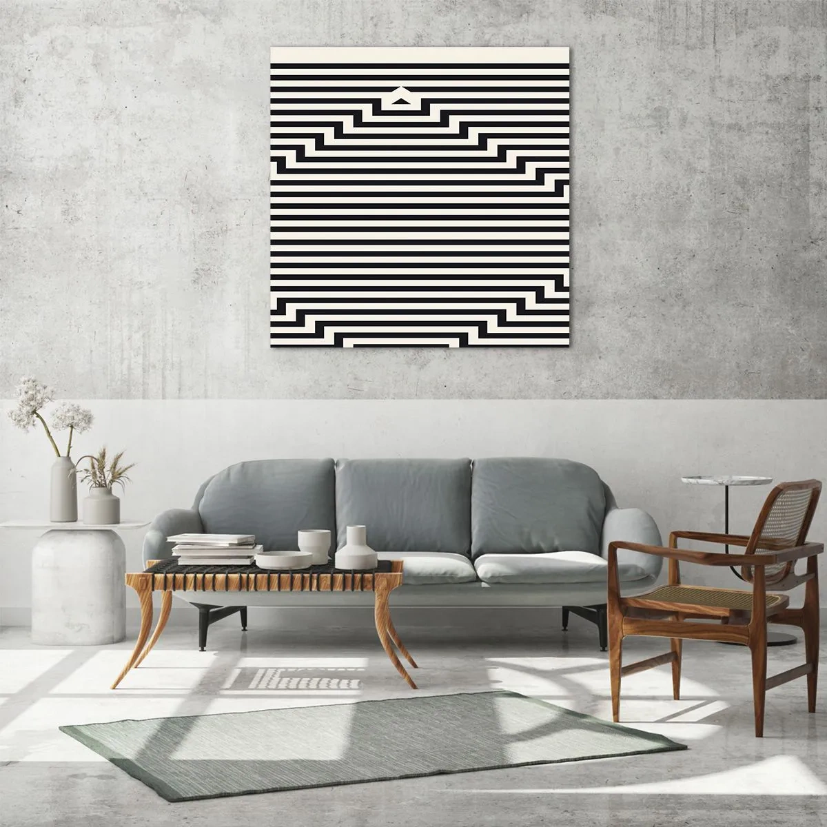 Obraz na szkle - Geometryczna iluzja - 30x30 cm