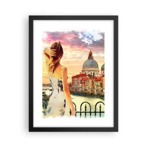 Plakat w czarnej ramie - Jak przygoda to tylko w … - 30x40 cm