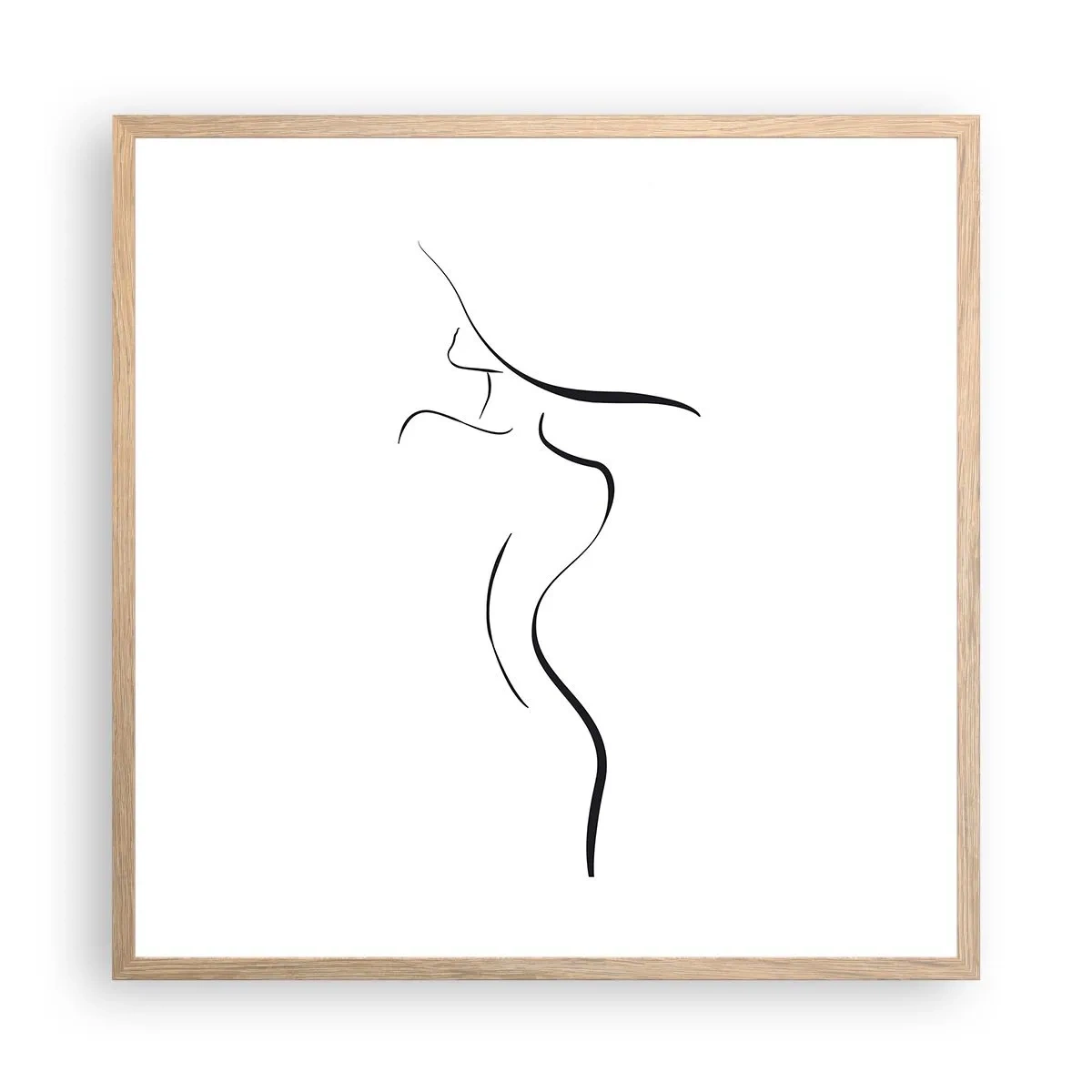 Plakat w ramie jasny dąb - Nieuchwytna jak fala - 60x60 cm