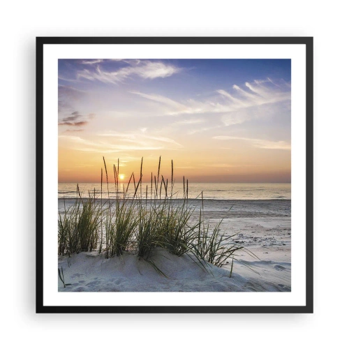 Plakat w czarnej ramie - Popatrz, pomyśl, poczuj - 60x60 cm