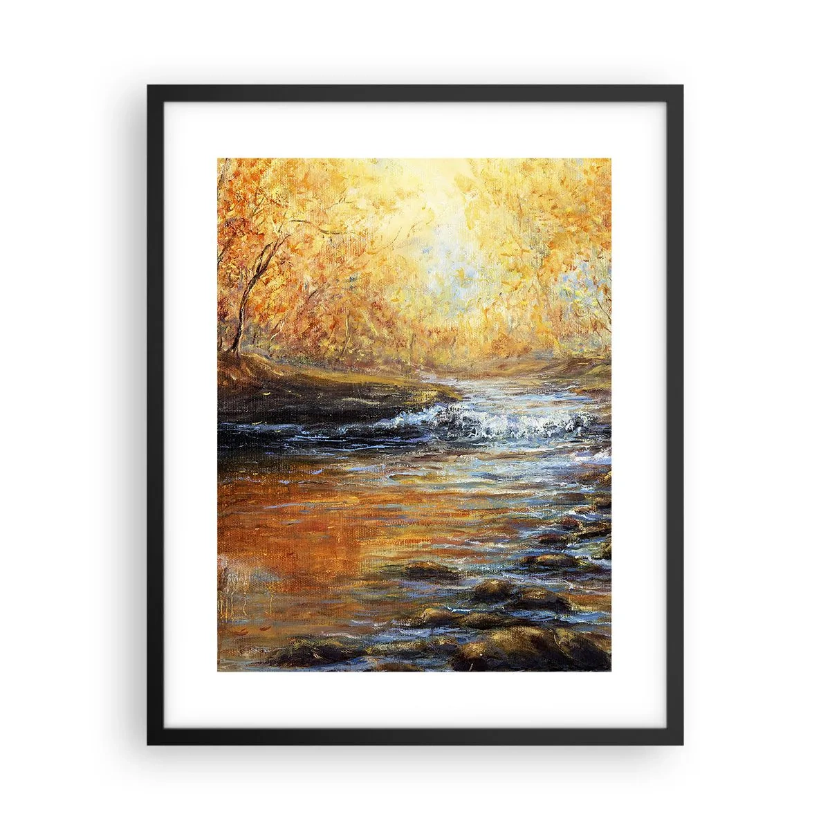 Plakat w czarnej ramie - Złoty potok - 40x50 cm
