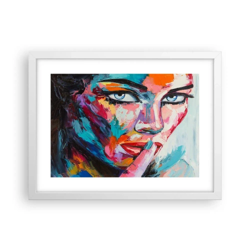 Plakat w białej ramie - Nasza pierwsza tajemnica - 40x30 cm