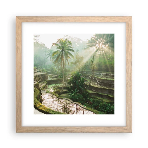 Plakat w ramie jasny dąb - Dorastać w słońcu - 30x30 cm