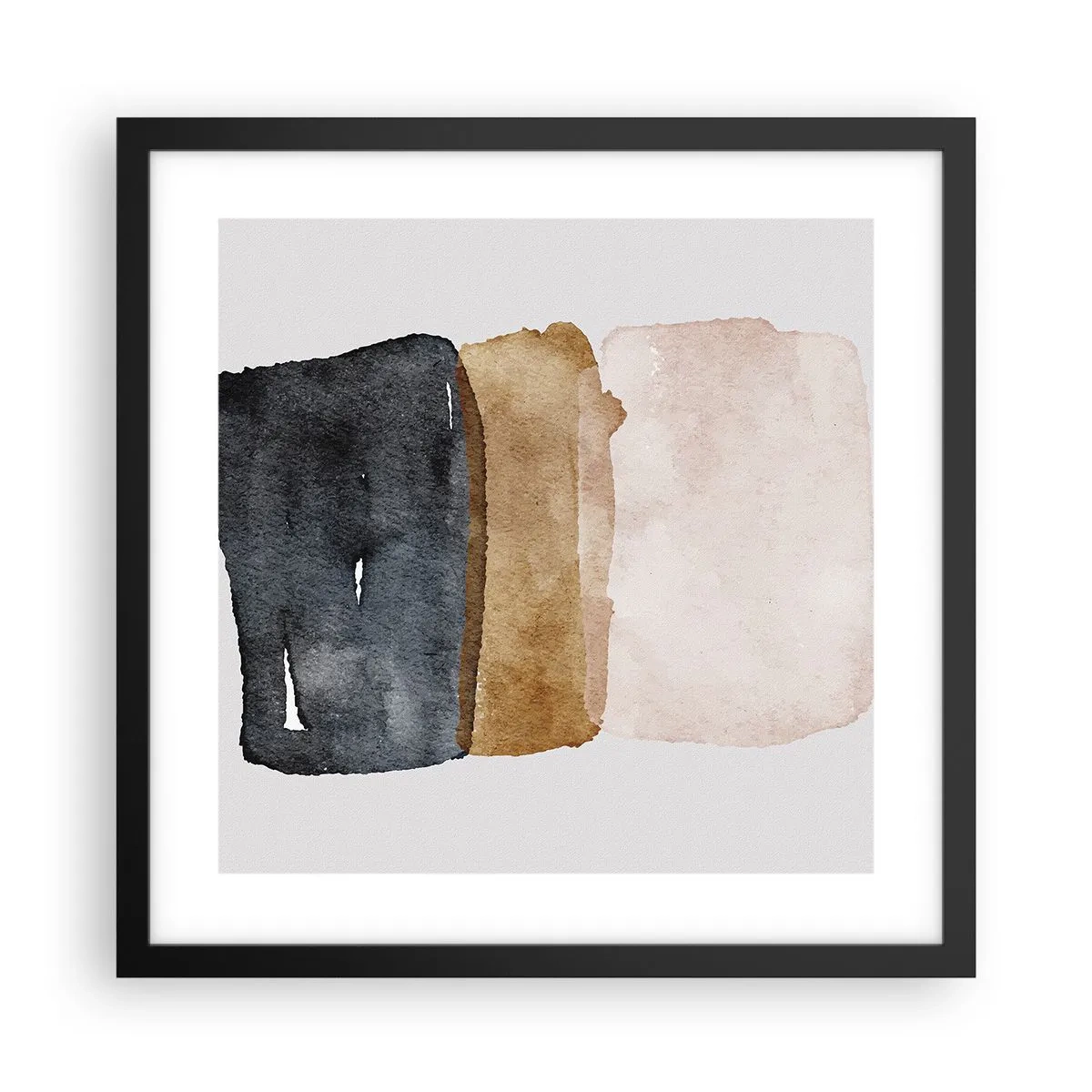 Plakat w czarnej ramie - Kompozycja barw ziemi - 40x40 cm