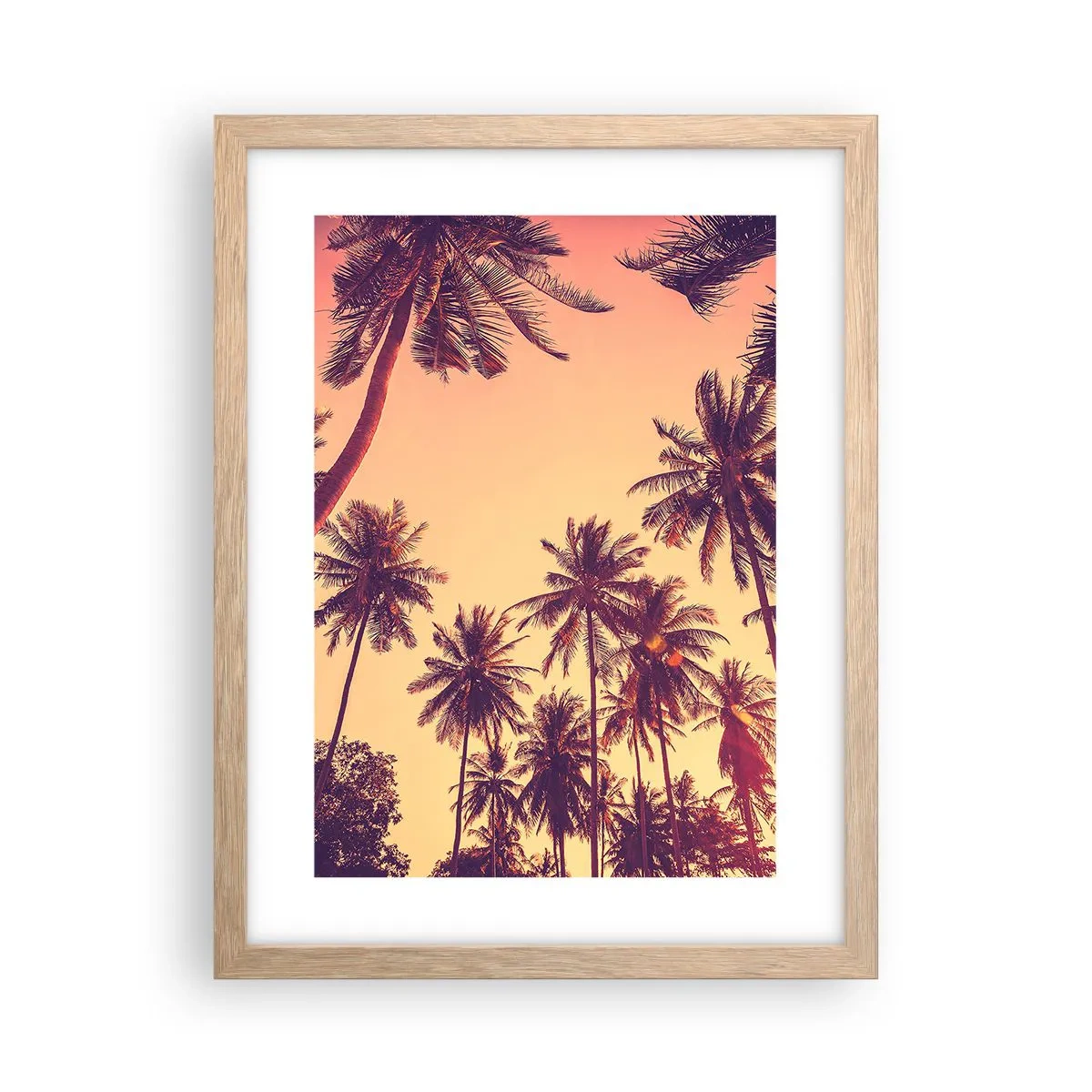 Plakat w ramie jasny dąb - Tropikalna wariacja - 30x40 cm