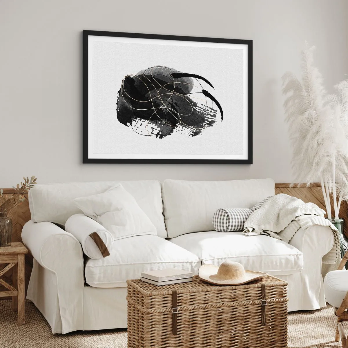 Plakat w czarnej ramie - Wysnute z czerni - 50x40 cm