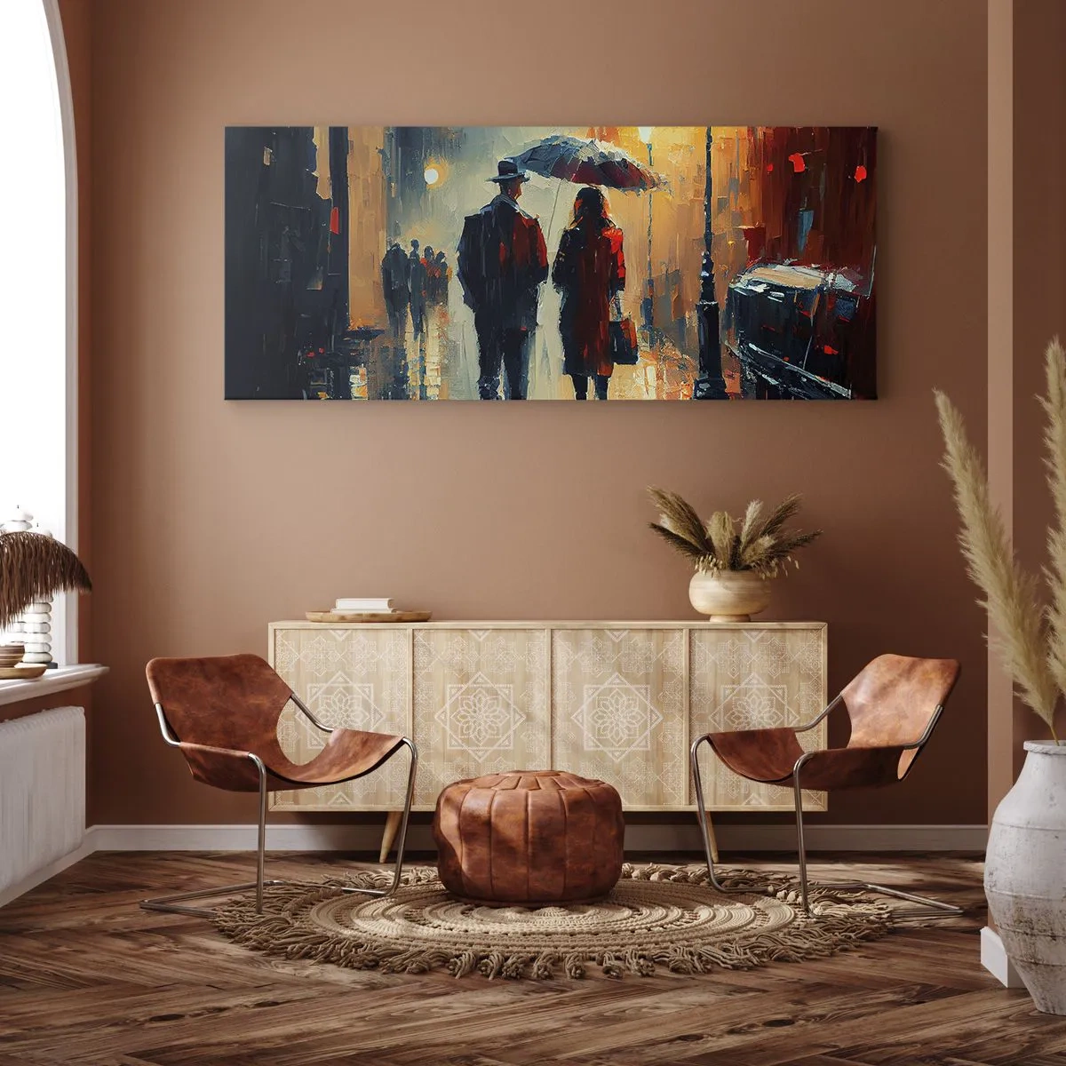 Obraz na płótnie - Miejska love story - 100x40 cm