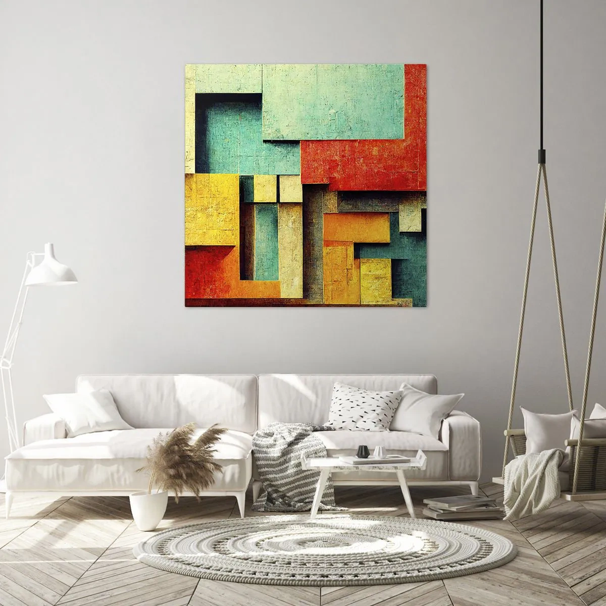 Obraz na płótnie - Festiwal kątów prostych - 60x60 cm