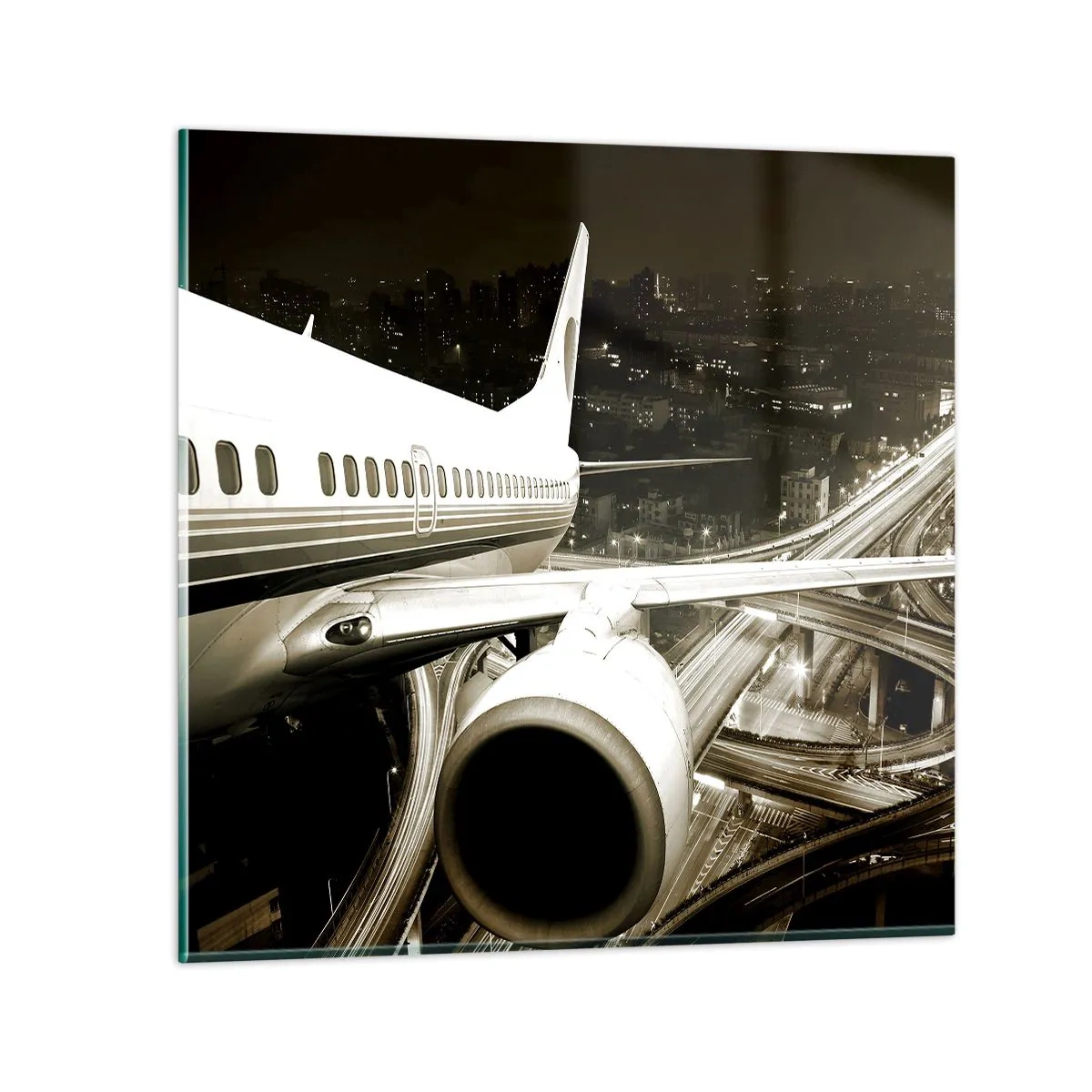 Obraz na szkle - Wzlecieć w noc - 60x60 cm