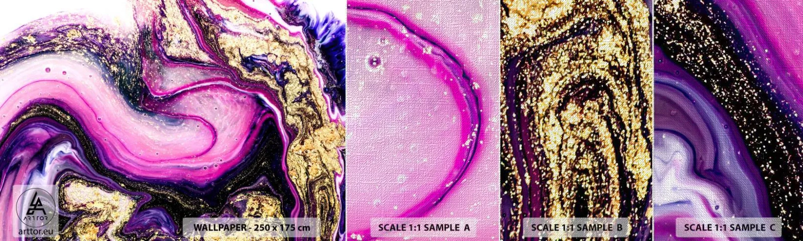 Fototapeta Próbka Premium Canvas - Chwila za kulisami - Abstrakcja, Sztuka, Nowoczesny Wzór - 100x30 cm