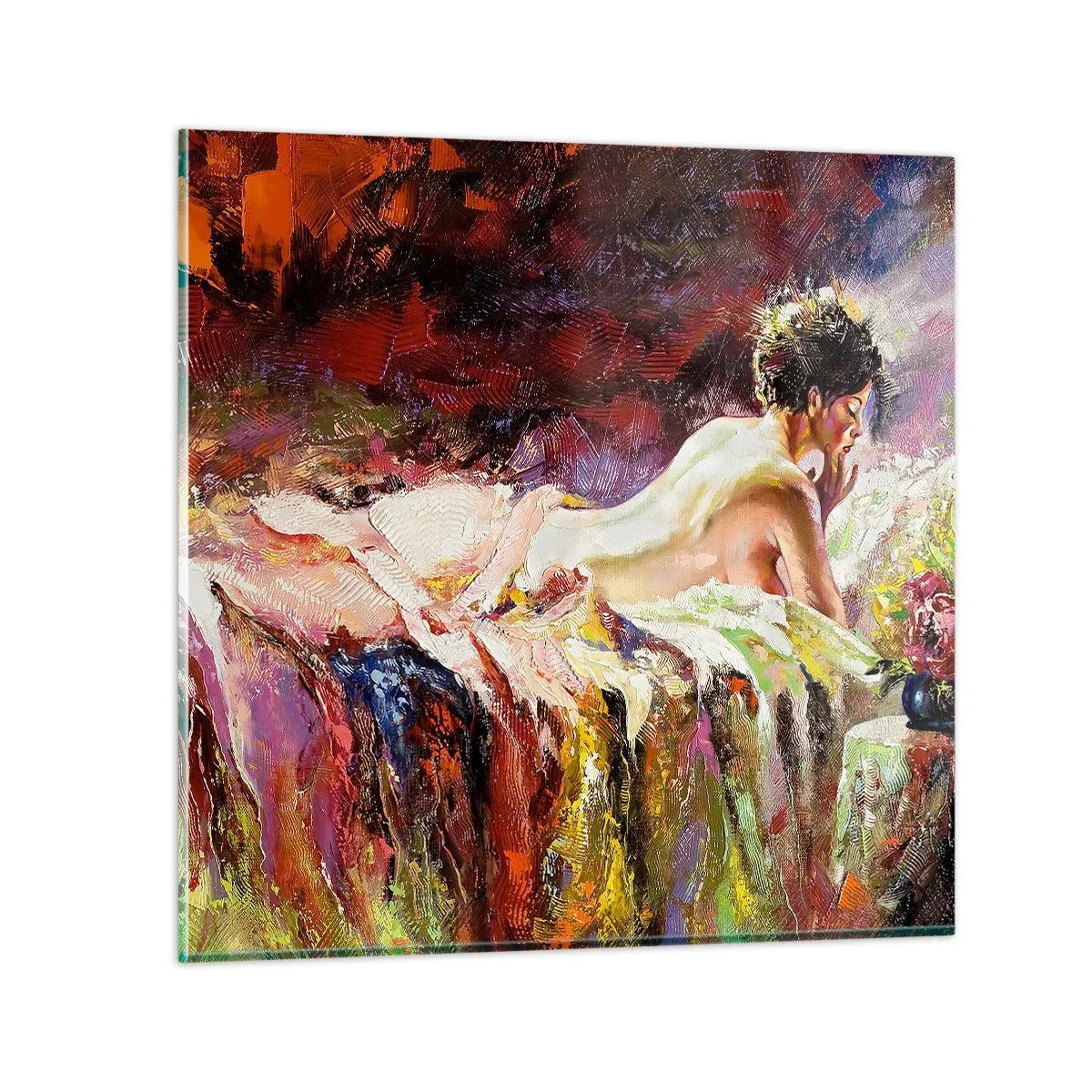 Obraz na szkle - Zamyślona Wenus - 30x30 cm