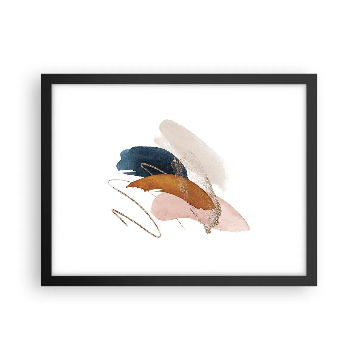 Plakat w czarnej ramie - Kompozycja uskrzydlona - 40x30 cm