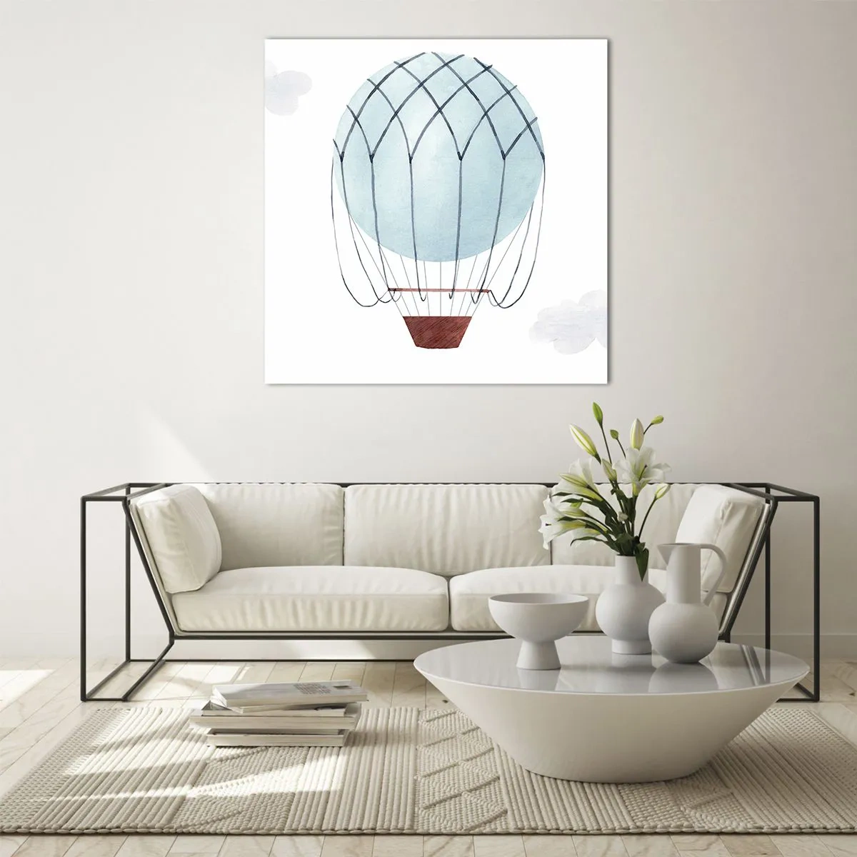 Obraz na szkle - Cały w chmurach - 50x50 cm