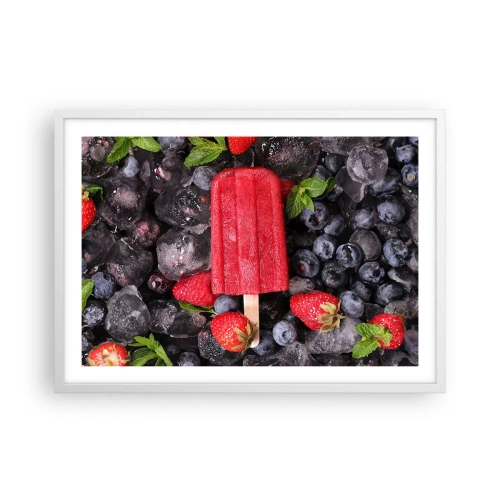 Plakat w białej ramie - Smak gorącego lata - 70x50 cm