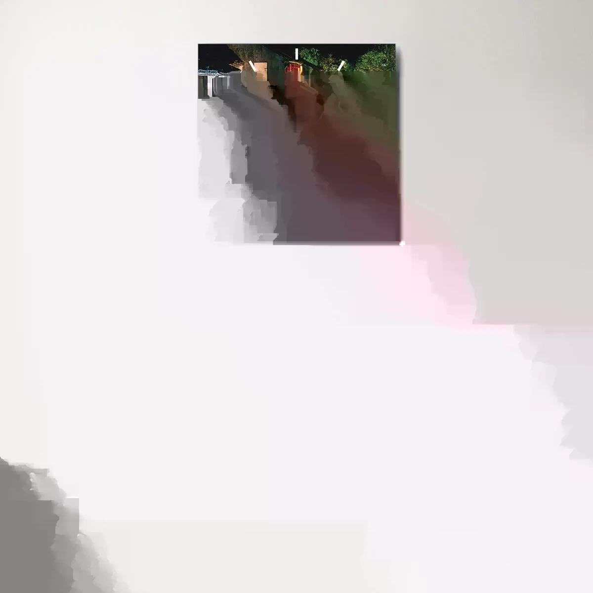 Zegar ścienny - Wieczór na chińskiej ulicy - 30x30 cm