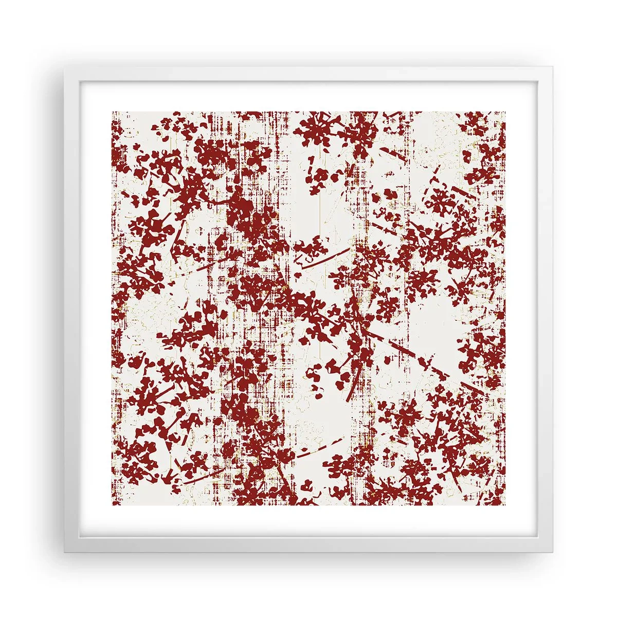 Plakat w białej ramie - Jak dawny perkalik - 50x50 cm