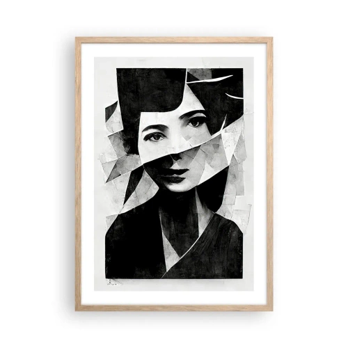 Plakat w ramie jasny dąb - Naprawdę jaka jesteś… - 50x70 cm