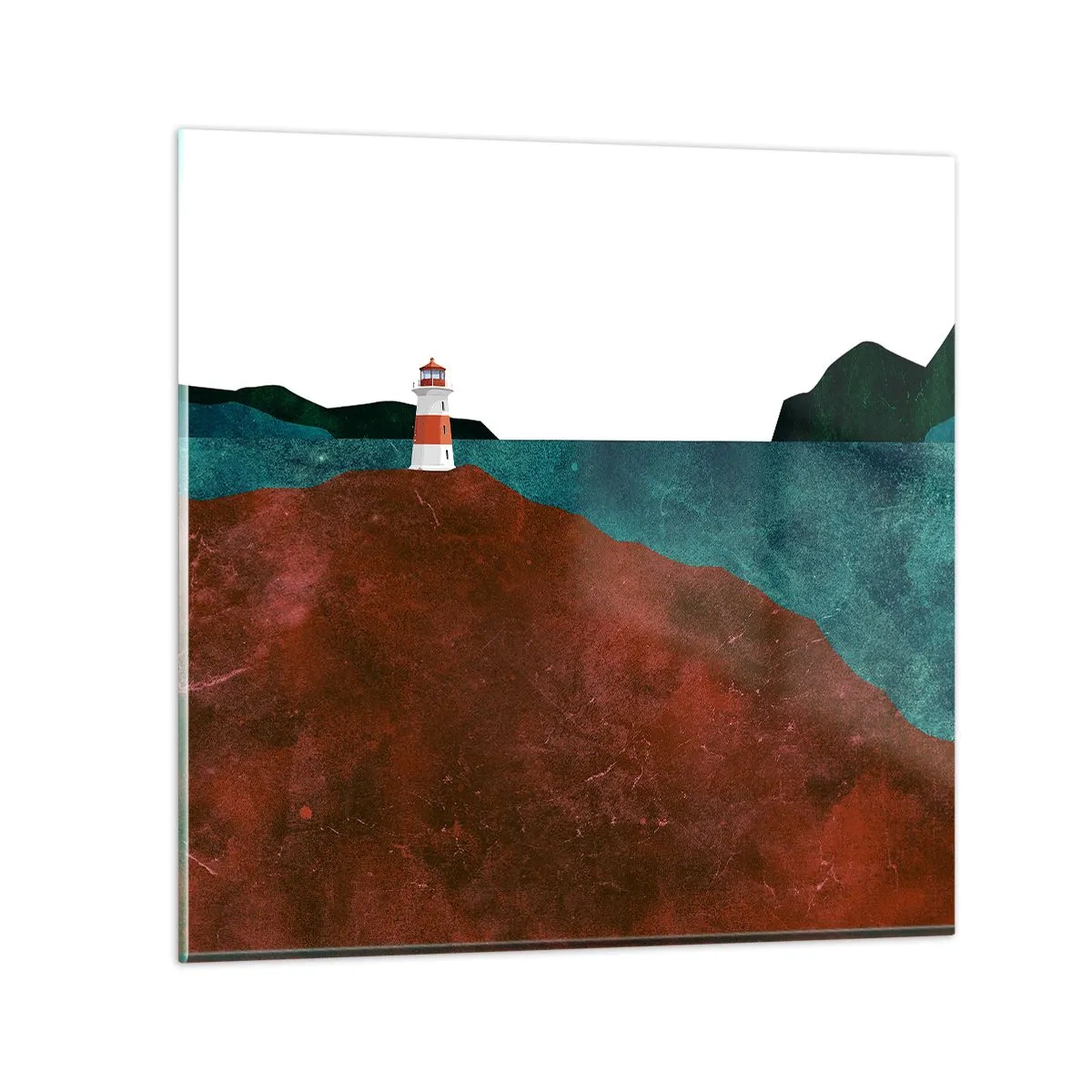 Obraz na szkle - Wpatrzona w morze - 40x40 cm